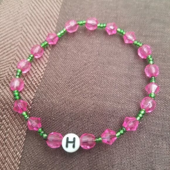 initial G Handmade Beaded bracelet   - Picture 3 of 4